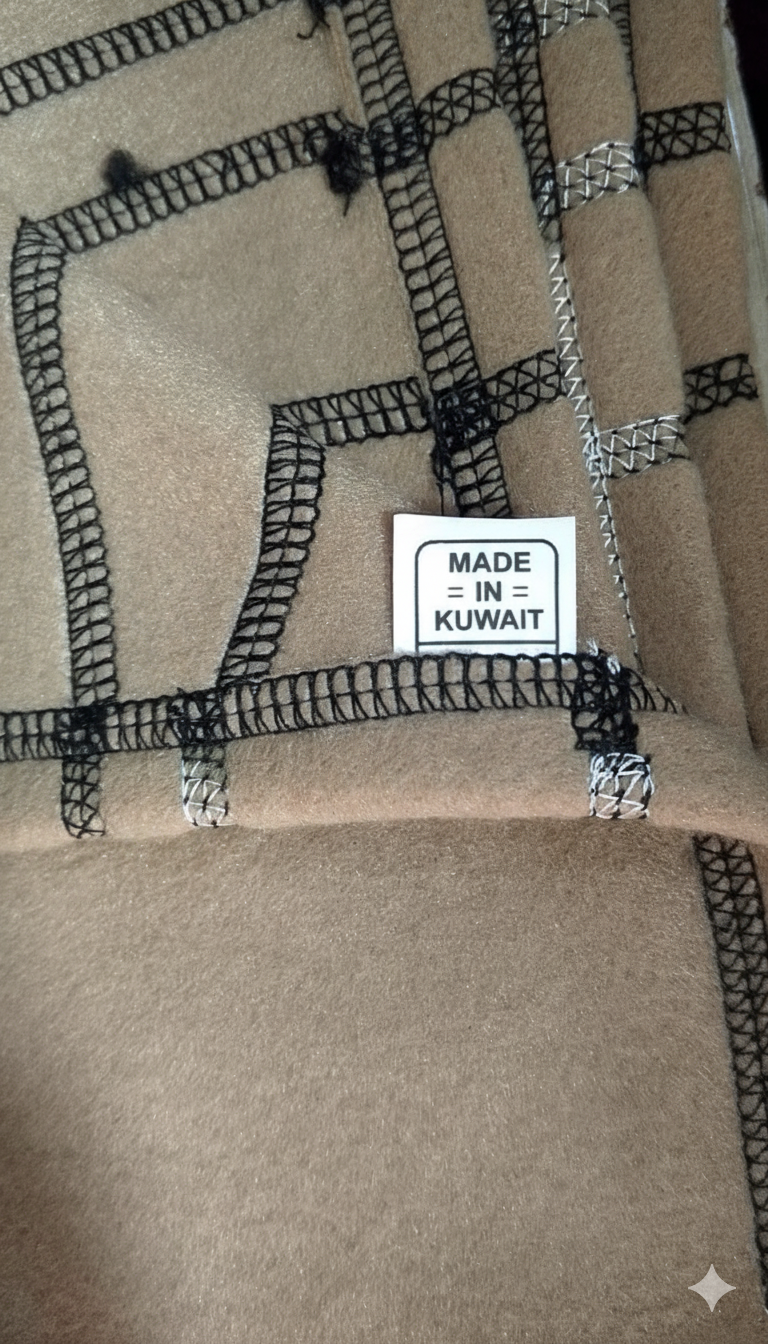 Luxury Camel Winter Fleece Fabric - Made in Kuwait, Imported