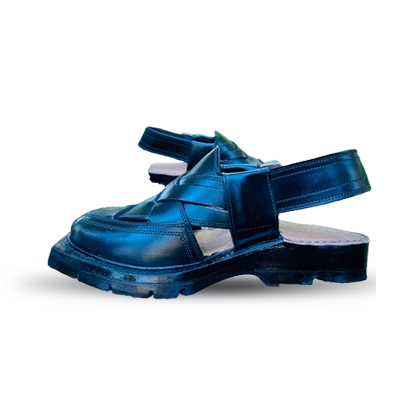 Premium Handmade Narozi Chappal – Pure Leather | Black Edition