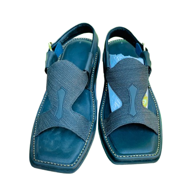 Premium Handmade Panjidar Chappal – Black | Pure Leather