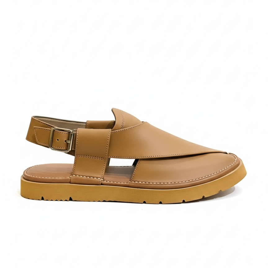 Kaptaan Chappal – Premium Full Leather Peshawari Sandal for Men | High Kurram Leather Handmade Chappal
